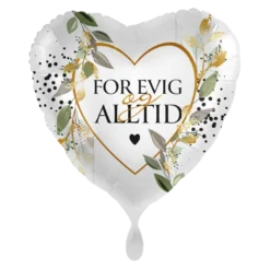 Folieballong Hjerte - For Evig og Alltid