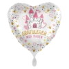 Folieballong Hjerte - Gratulerer - Slott