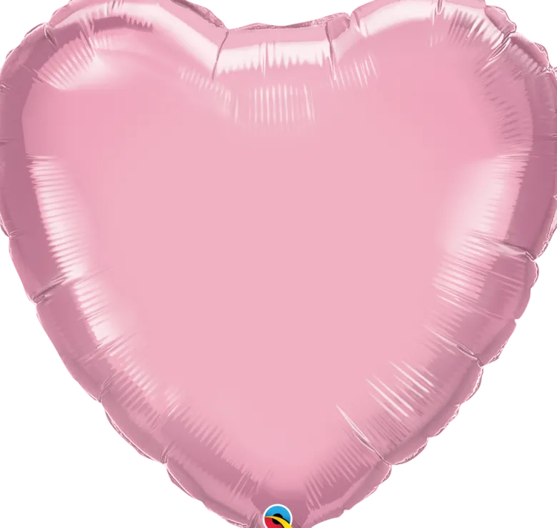 Folieballong Hjerte Premium - Lys Rosa