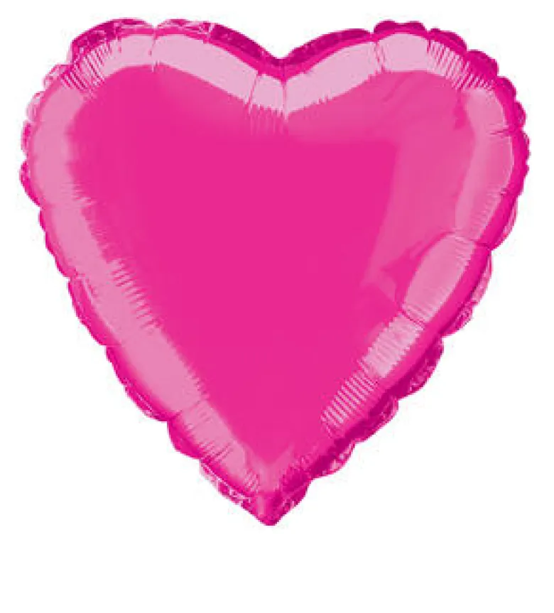 Folieballong - Hjerte - Rosa