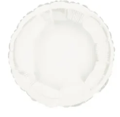 Folieballong - Hvit - Rund