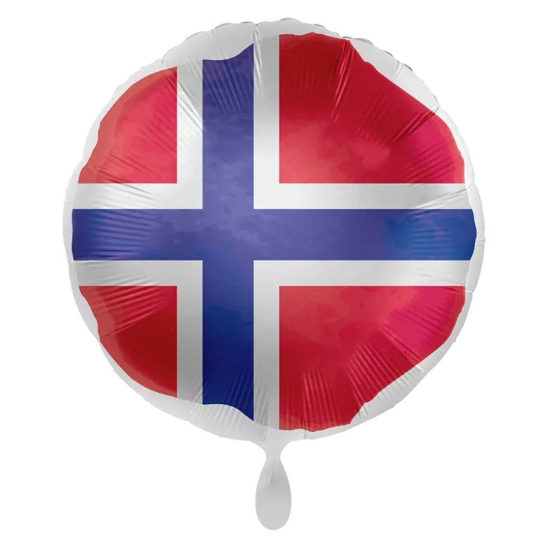 Folieballong - Norsk Flagg - Norge