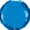 Folieballong Rund Premium - Blå Metallic