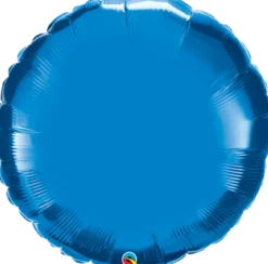 Folieballong Rund Premium - Blå Metallic