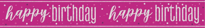 Foliebanner - "Happy Birthday"