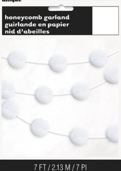 Girlander med Honeycombs - Hvit