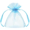 Godteposer - Organza - Lys Blå Tekstil