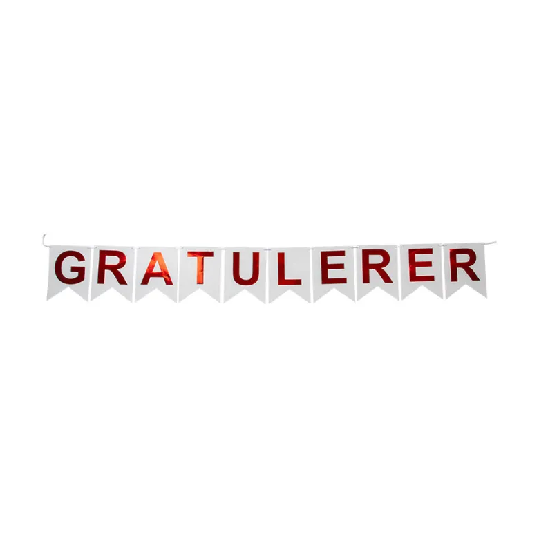 Gratulerer - Flaggbanner