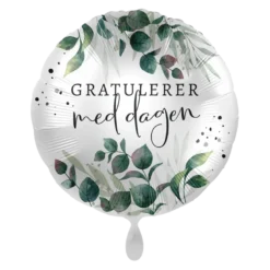 Gratulerer med dagen - Grønn floral