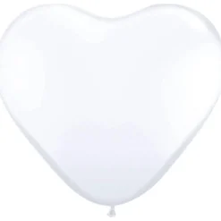 Gummiballonger hjerte - Hvite