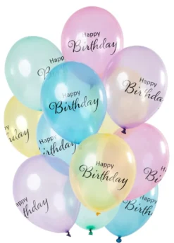 Happy Birthday - Gjennomsiktig pastel