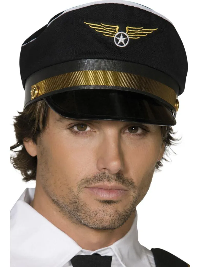Hatt - Pilot - Sort & Gull
