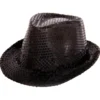 Hatt Trilby - Paljetter Sort