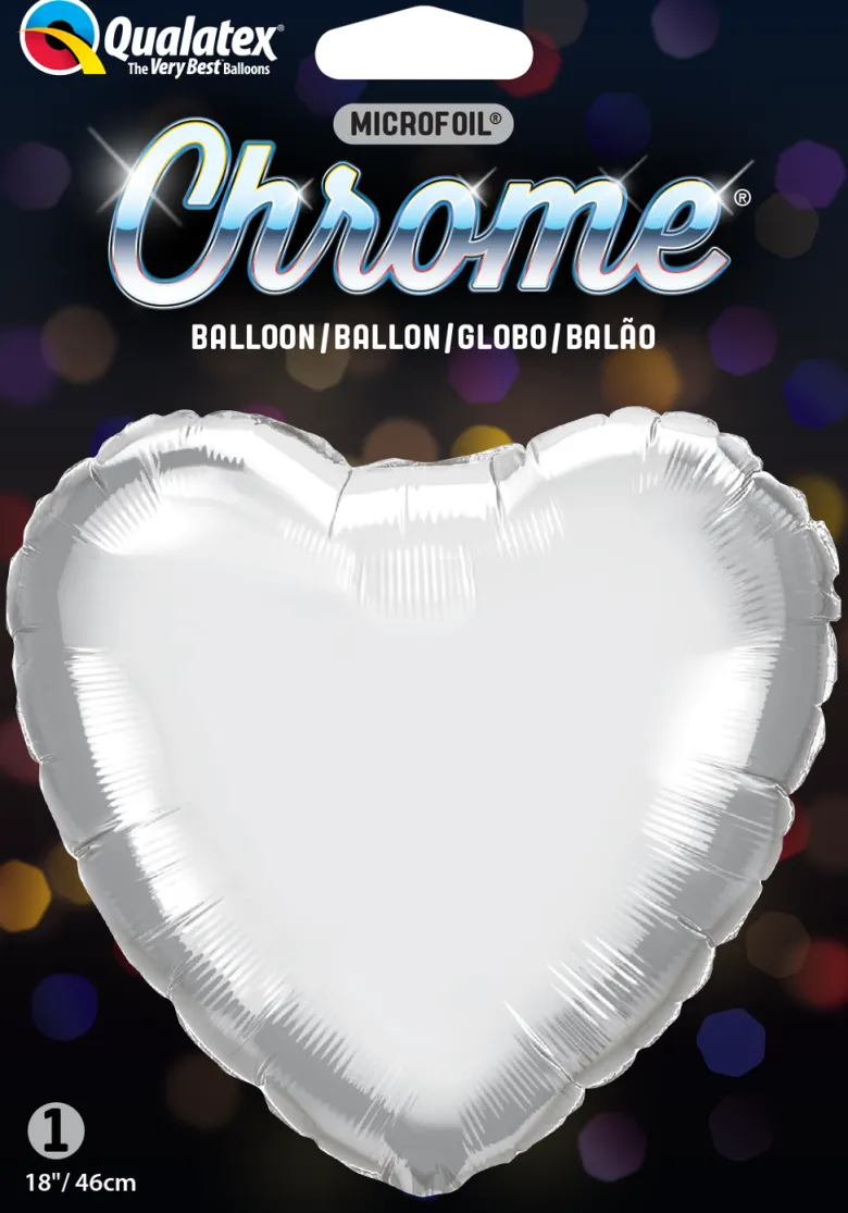 18H Chrome Silver – Hjerte (Pakket)