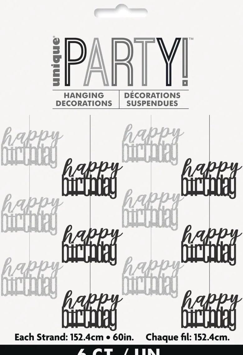 Hengende dekorasjon - "Happy Birthday"