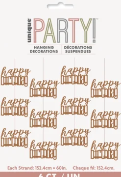 Hengende dekorasjon - "Happy Birthday"