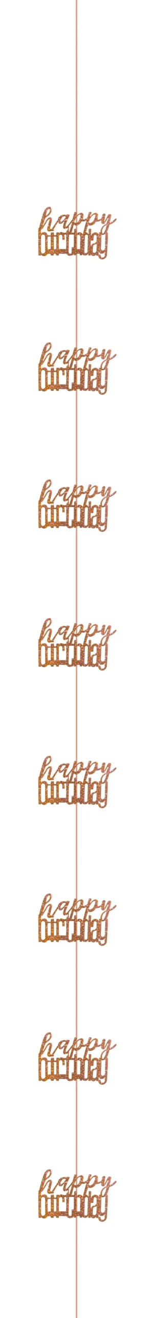 Hengende dekorasjon - "Happy Birthday"