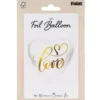 Hvit hjerteballong - "Love"