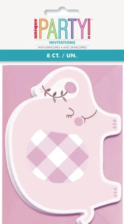 Invitasjoner - Babyshower Umbrellaphants