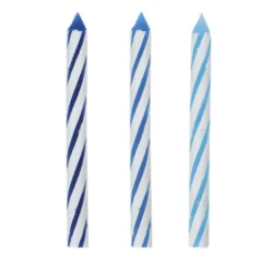 Kakelys - "Happy Birthday" - Blå & Sølv