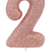 Kakelys - Nummer 2 - Glitter Rosegull