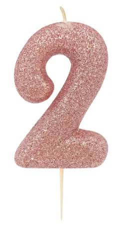 Kakelys - Nummer 2 - Glitter Rosegull