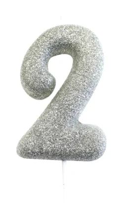 Kakelys - Nummer 2 - Glitter Sølv