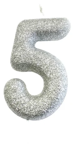 Kakelys - Nummer 5 - Glitter Sølv