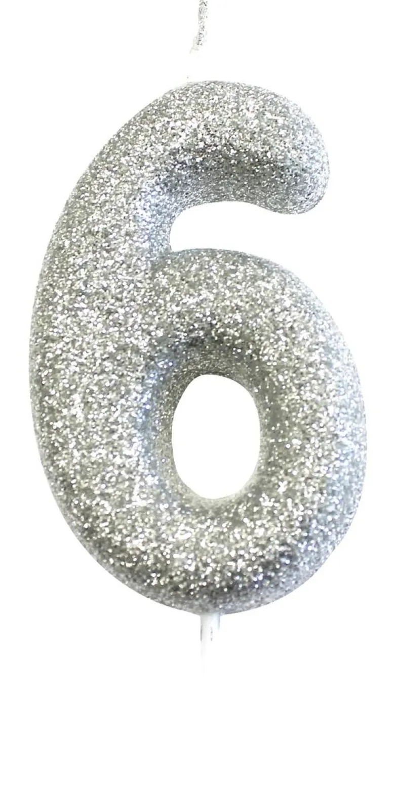 Kakelys - Nummer 6 - Glitter Sølv