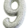 Kakelys - Nummer 9 - Glitter Sølv