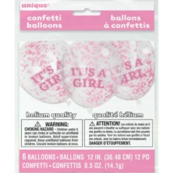 Konfettiballonger - Baby Shower Girl