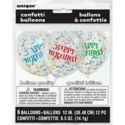 Konfettiballonger - Happy Birthday