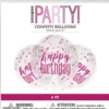 Konfettiballonger - "Happy Birthday"
