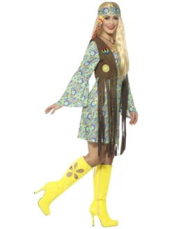 Kostyme - 60-tall Hippie - Flere Farger
