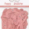 Leddbanner - "Happy Birthday" - Rosegull