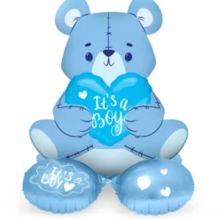 Lyseblå teddybjørn - "Its a Boy"