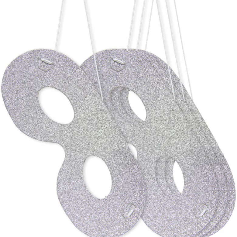 Masker - Metallic Sølv - Papp