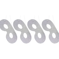 Masker - Metallic Sølv - Papp
