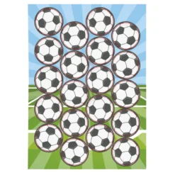 Mini fotball kakeskilt i spiselig papir