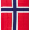 Norsk flagg m/feste til stang - Medium