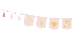 "Oh Baby" banner m/tassels - Lys Rosa
