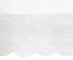 Papir Bordduk - Bølgekant - Hvit