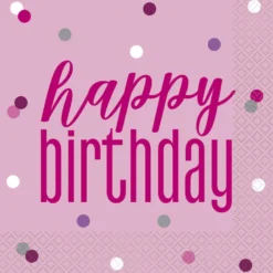 Papirservietter - "Happy Birthday"