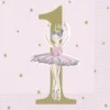 Papirservietter - Rosa Ballerina - 1 År