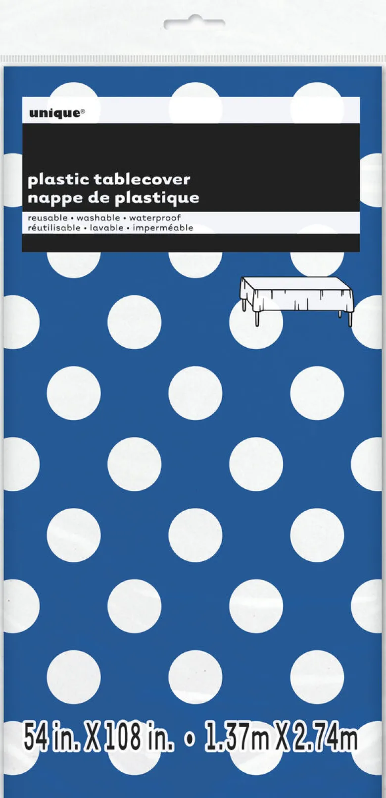 Plast Bordduk - Dots Blå
