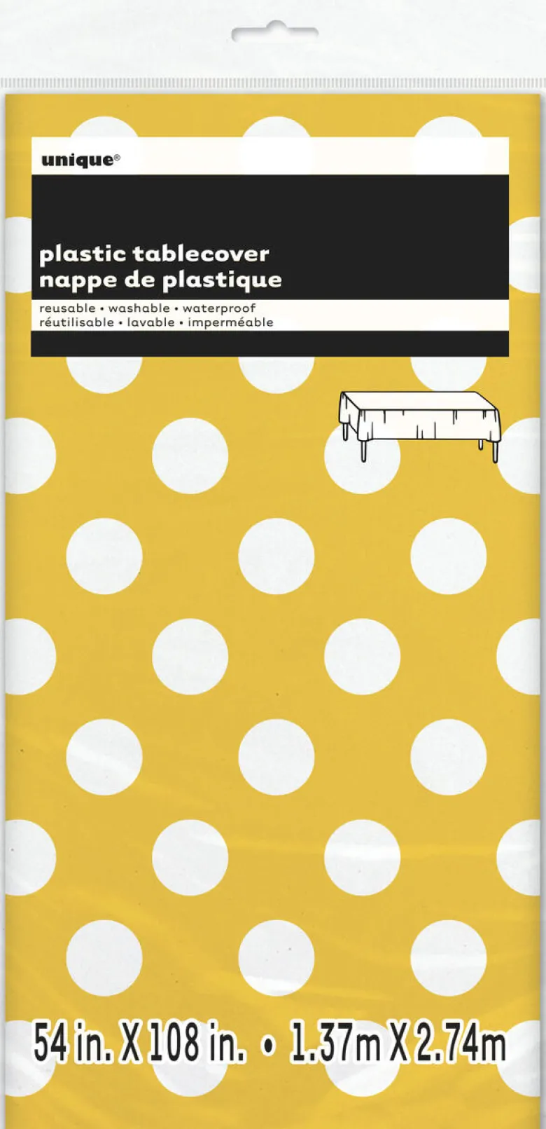 Plast Bordduk - Dots Gul