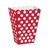 Popcorn Box - Rød Dots