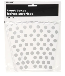 Popcorn Box - Sølv Dots