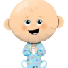 Premium Ballongfigur - Blå Baby