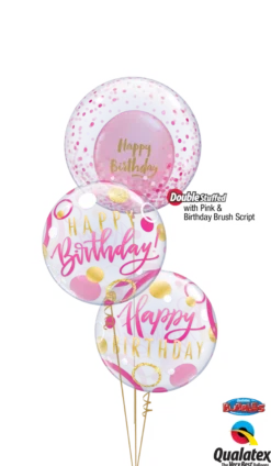 Premium Bubbleballong - "Happy Birthday"